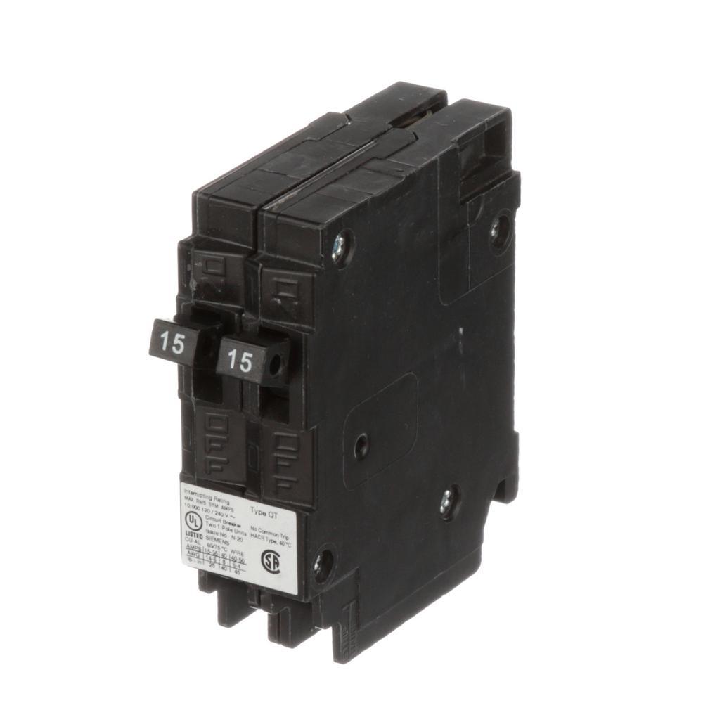 15 Amp Single Pole Type QT Tandem NCL-Circuit Breaker