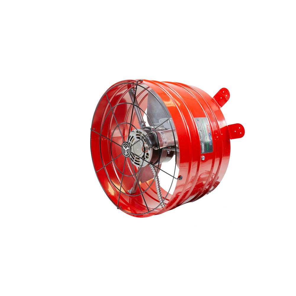 2860 CFM Red Electric Powered Gable Mount Electric Attic Fan - Super Arbor