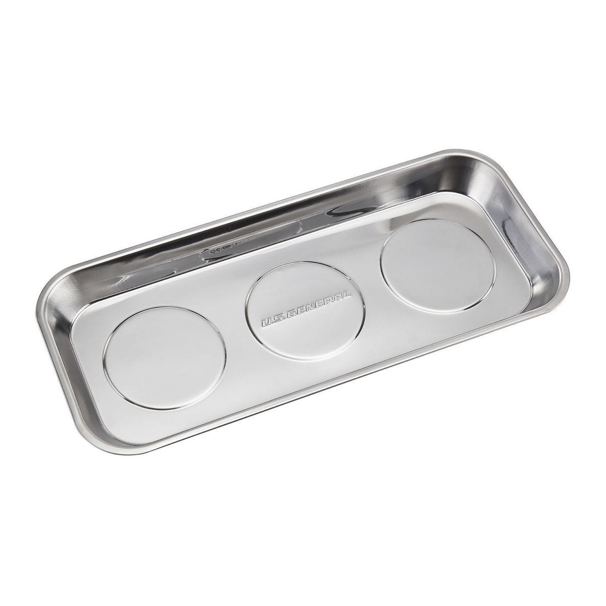 U.S. General 14-1/8 in. x 6-1/4 in. Magnetic Stainless Steel Parts Tray