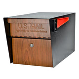 Mail Manager Street Safe Black Post-Mount Mailbox with High Security Reinforced Rear Locking System - Super Arbor