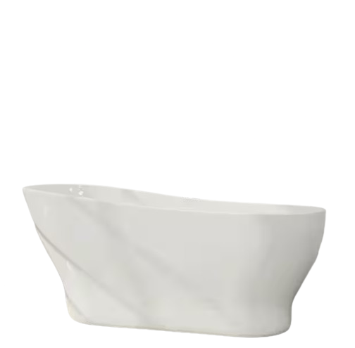Minimalist 63 in. Slipper Tub cUPC Certificated Freestanding Bathtub in Glossy White in White