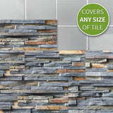 CUH Self-Adhesive Vinyl Flooring Tiles Waterproof Peel and Stick Tiles Wall Stickers for Home Decor,Gray Wood Grain