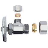 1/2 in. Nominal Compression Inlet x 3/8 in. O.D. Compression Outlet Multi-Turn Angle Valve - Super Arbor