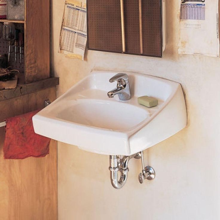 American Standard Lucerne Wall-Mounted Bathroom Sink with 4 in. Centerset Faucet Holes, White
