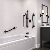 Keeney Wave 16-in Matte Black Wall Mount ADA-Compliant Grab Bar