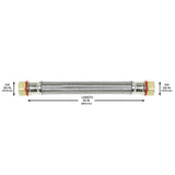 3/4 in. FIP x 3/4 in. FIP x 24 in. Stainless Steel Water Heater Supply Line - Super Arbor