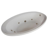 56 in. Oval Drop-in Whirlpool Bathtub in White - Super Arbor