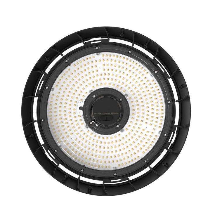 Commercial Electric 14 in. Black Integrated LED Dimmable High Bay Light at 30000 Lumens, 5000K Daylight
