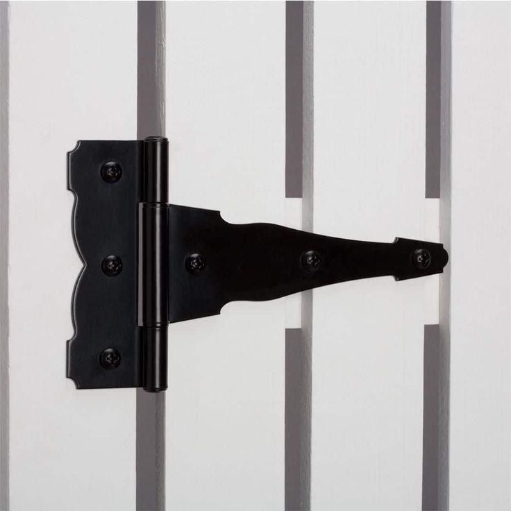 Everbilt 8 in. Black Stainless Steel Decorative Gate Tee Hinge