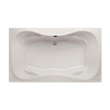 Studio Hourglass 5 ft. Rectangular Drop-in Center Drain Bathtub in White - Super Arbor