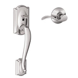 Camelot Aged Bronze Entry Door Handle with Right Handed Accent Door Lever - Super Arbor