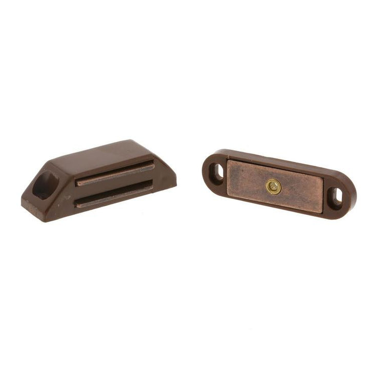 Dark Brown Magnetic Door Catch with Screws