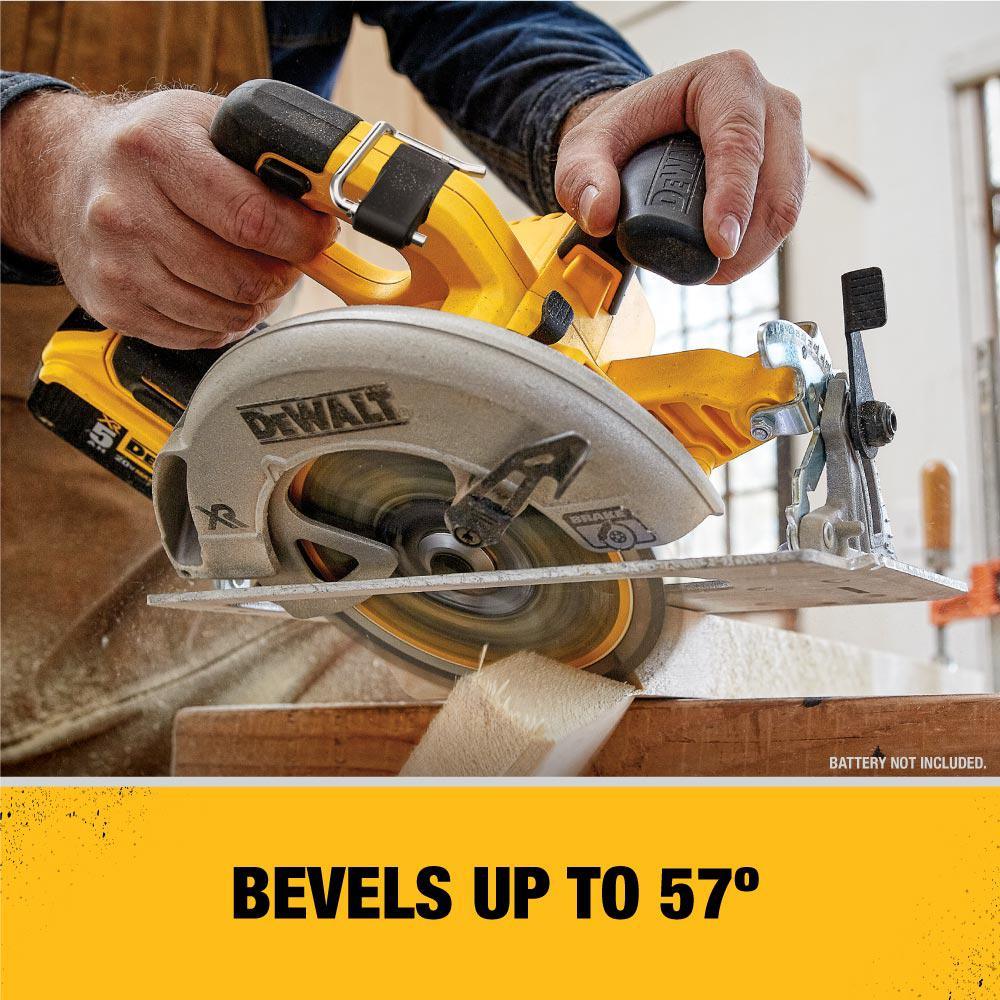20-Volt MAX Lithium-Ion Cordless Brushless 7-1/4 in. Circular Saw with Brake with Bonus Premium Battery Pack 4.0 Ah - Super Arbor