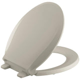 Cachet Quiet-Close Round Closed Front Toilet Seat with Grip-Tight Bumpers in White - Super Arbor