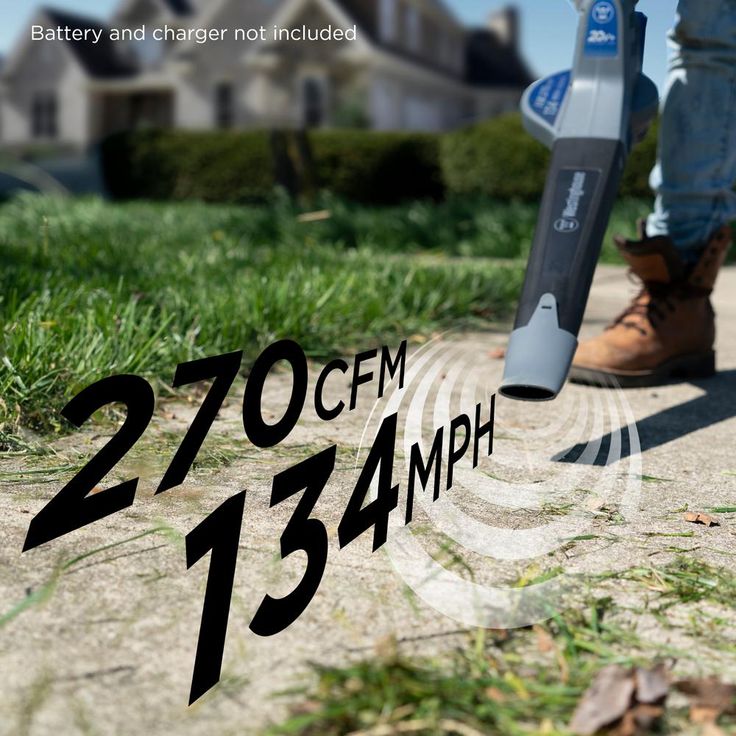 Westinghouse 20-Volt 134 MPH 270 CFM Lithium-Ion Cordless Handheld Leaf Blower with Ultra Low Tone (Tool-Only)