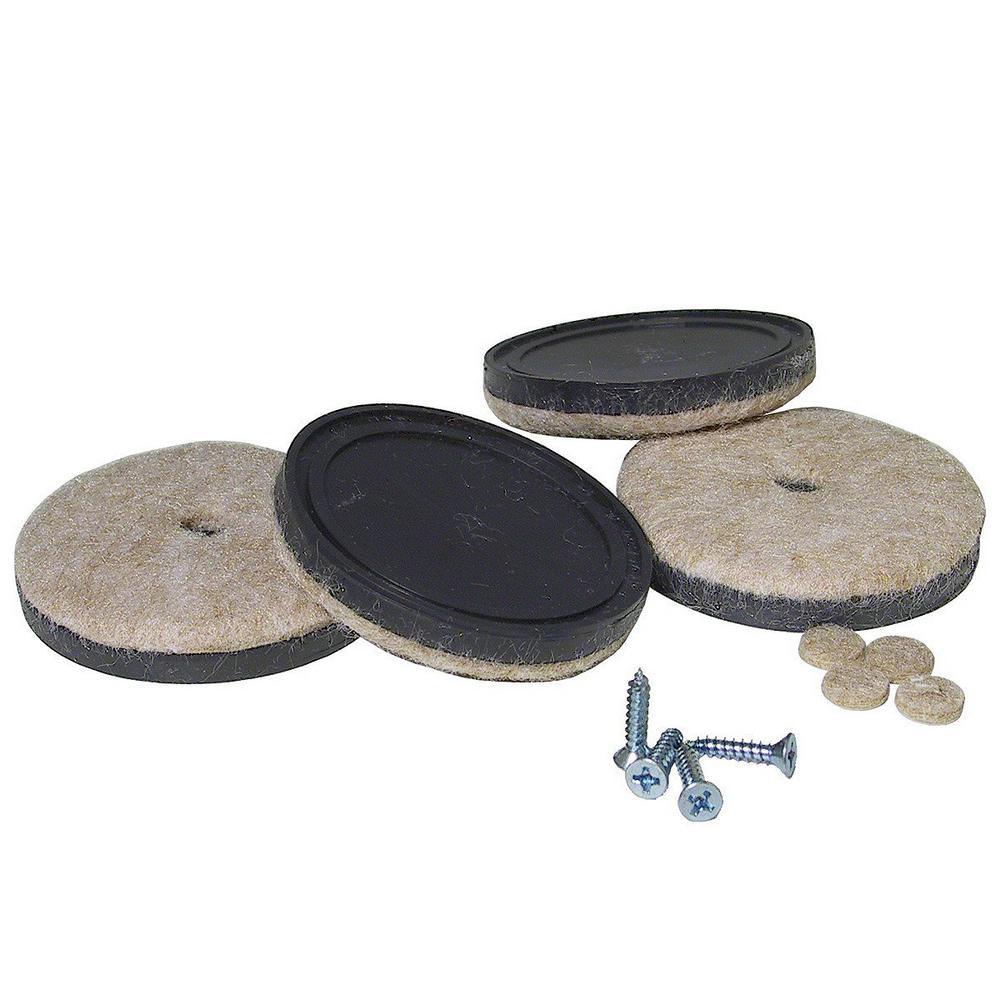 1-1/2 in. Screw-on Felt Pads (4-Pack) - Super Arbor