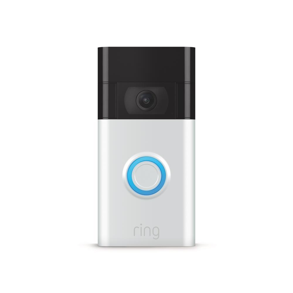 1080p Wi-Fi Video Wired and Wireless Smart Video Door Bell Camera, Works with Alexa, Satin Nickel (2020 Release) - Super Arbor
