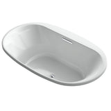 Underscore 6 ft. Acrylic Oval Drop-in  Rectangular Non-Whirlpool Bathtub in White - Super Arbor