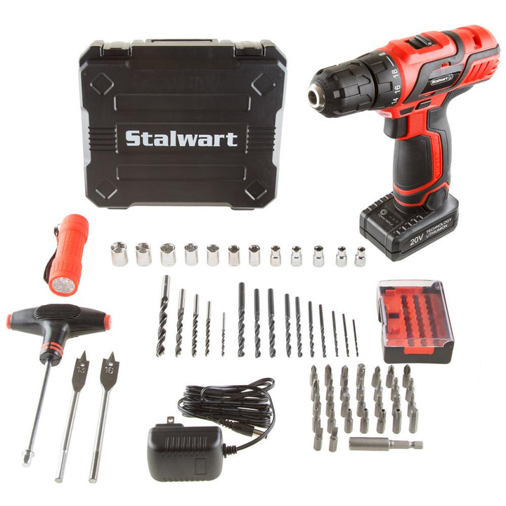 20-Volt Lithium Ion 3/8 in. Cordless Drill Set - Super Arbor