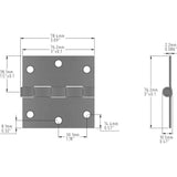 3 in. Galvanized Broad Utility Hinge