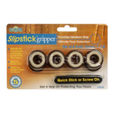 1-1/4 in. Round Chocolate Brown Furniture Feet Floor Protectors with Rubber Grip (Set of 8) - Super Arbor
