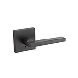 Halifax Square Matte Black Privacy Bed/Bath Door Lever - Super Arbor