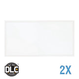 2 ft. x 4 ft. 5000 Lumens Integrated LED Panel Light in Cool White 5000K (2-Pack) - Super Arbor