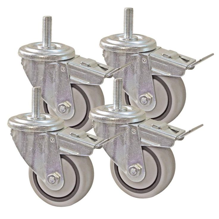 3 in. Dual Locking Caster Set (Set of 4)