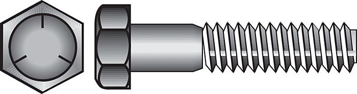Hillman 1/4 in. Diameter x 3-1/2 in. Length Heat-Treated Zinc Steel Hex Head Cap Screw, 100-Pack