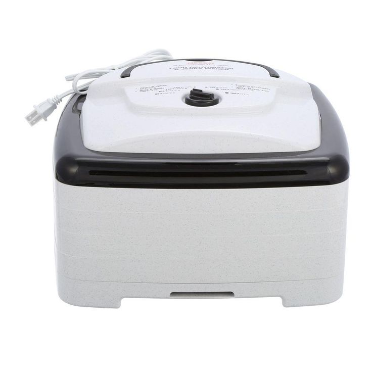 Square 4-Tray White Food Dehydrator and Jerky Maker