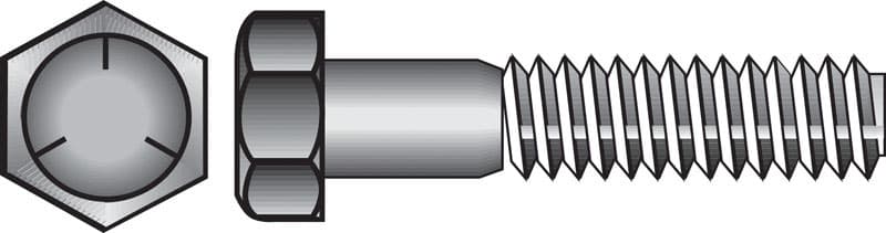 Hillman 5/8 in. Diameter x 5-1/2 in. Length Grade 5 Heat-Treated Zinc Steel Hex Head Cap Screws, Coarse Thread, 25-Pack