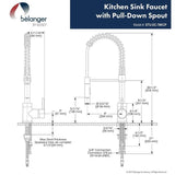 Keeney Studio Polished Chrome 1-Handle Deck-Mount Pull-Down Handle Kitchen Faucet