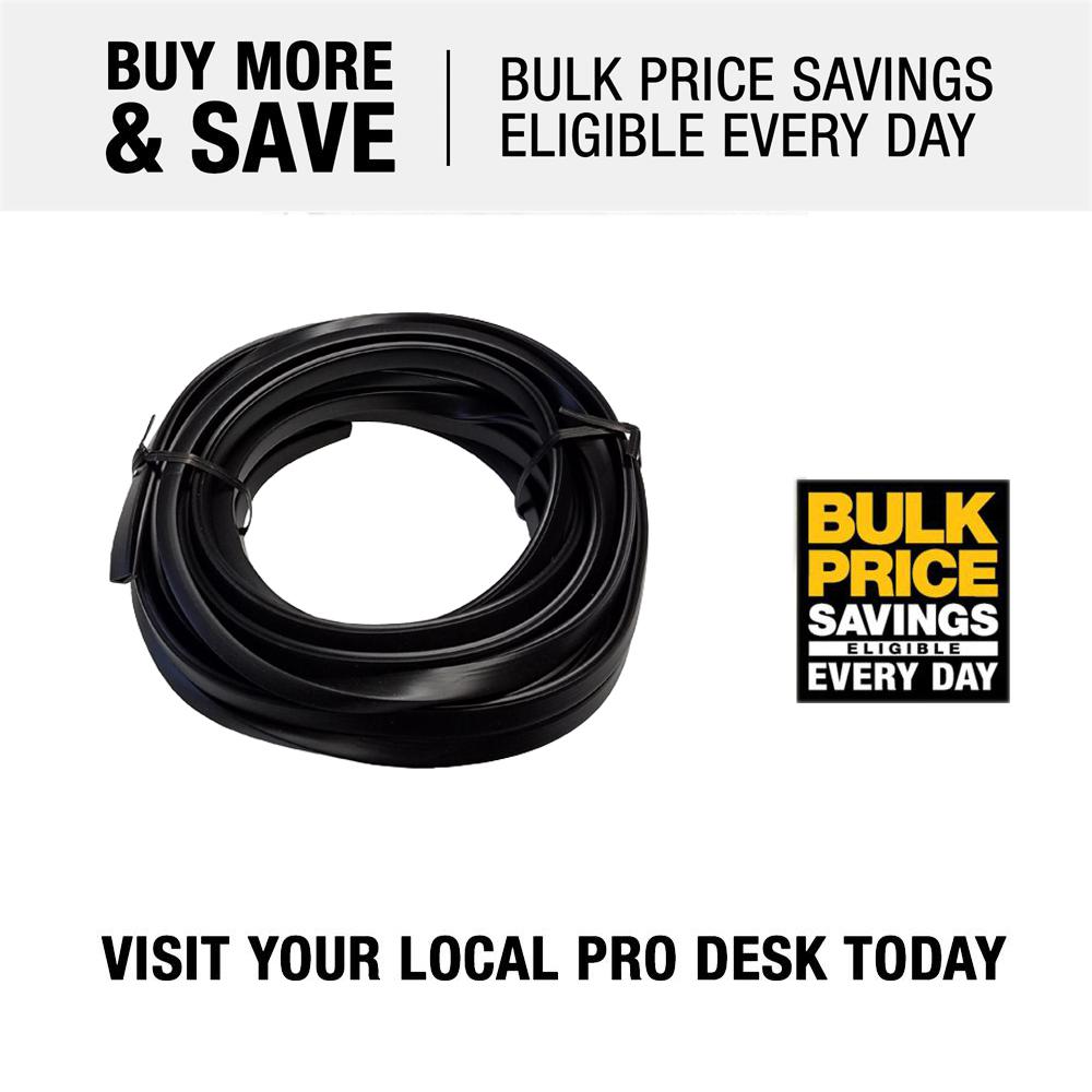 COL-MET 25 ft. Black Vinyl Trim Cap Edging - Super Arbor