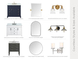 Studio Design Collection Aurora Blue 37 in. Bathroom Vanity with Carrara Top