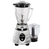 Whirlwind Heritage Blend 48 oz. 1000 Plus 2 Speed Blender in Chrome with Food Processor and Glass Blender Jar