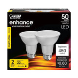 Feit Electric 50-Watt Equivalent PAR20 Dimmable CEC Title 24 Compliant LED ENERGY STAR 90+ CRI Flood Light Bulb, Bright White (2-Pack)