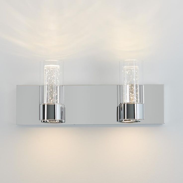 Essence 15.9 in. Chrome LED Vanity Light Bar with Bubble Glass