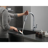 Delta Essa Touch2O Arctic Stainless 1-Handle Deck-Mount Pull-Down Touch Kitchen Faucet (Deck Plate Included)