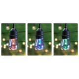 30 ft. 15-Socket Indoor/ Outdoor Color Changing String Light Set with LED Bulbs and Remote Control Included (4-Pack)