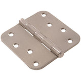 3-1/2 in. White Residential Door Hinge with 5/8 in. Round Corner Removable Pin Full Mortise (9-Pack) - Super Arbor