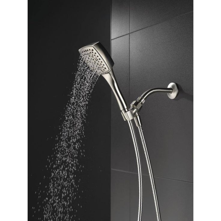 Everly 4-Spray 4.4 in. Single Wall Mount Handheld Shower Head in Brushed Nickel