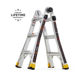 18 ft. Reach MPXA Aluminum Multi-Position Ladder with 300 lbs. Load Capacity Type IA Duty Rating - Super Arbor