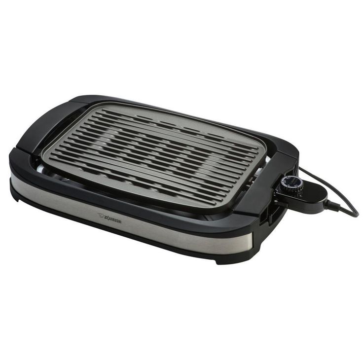 165 sq. in. Black Stainless Steel Indoor Grill with Removable Plates