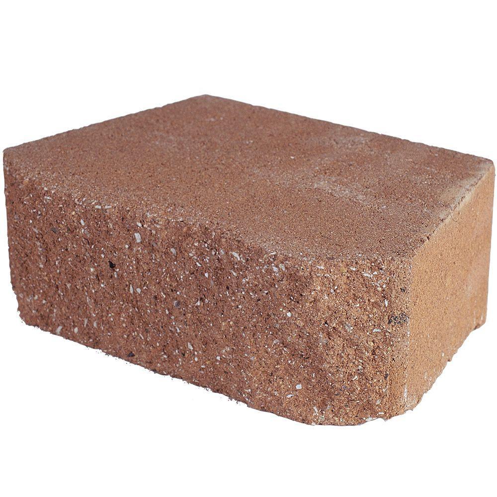 4 in. x 11.75 in. x 6.75 in. Pewter Concrete Retaining Wall Block - Super Arbor