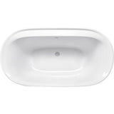 Spectacle 65.75 in. Acrylic Flatbottom Bathtub in White - Super Arbor