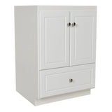 Ultraline 60 in. W x 21 in. D x 34.5 in. H Vanity for Center Basin Cabinet Only in Satin White - Super Arbor
