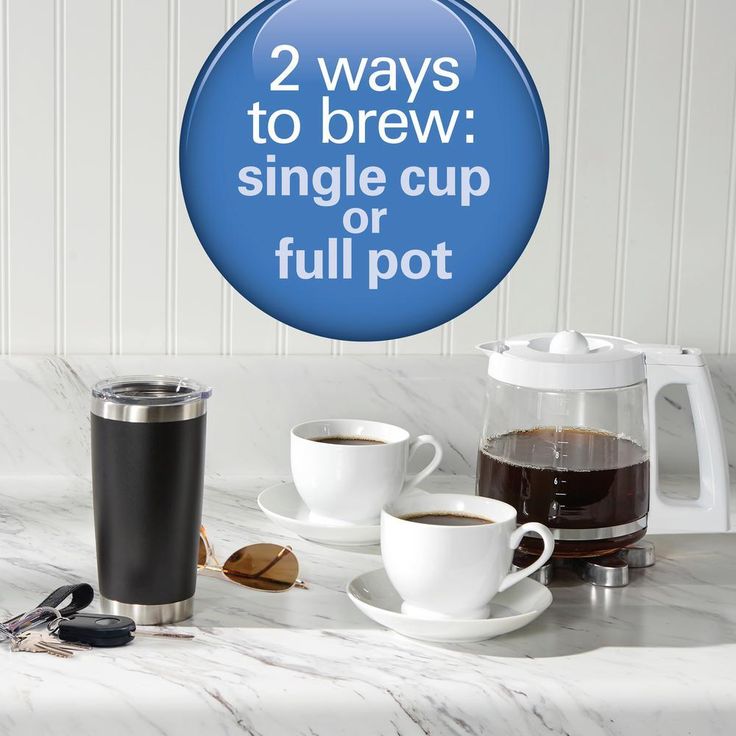 2-Way 12-Cup White Programmable Drip Coffeemaker with Single Serve