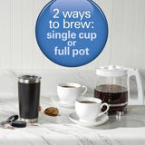 2-Way 12-Cup White Programmable Drip Coffeemaker with Single Serve