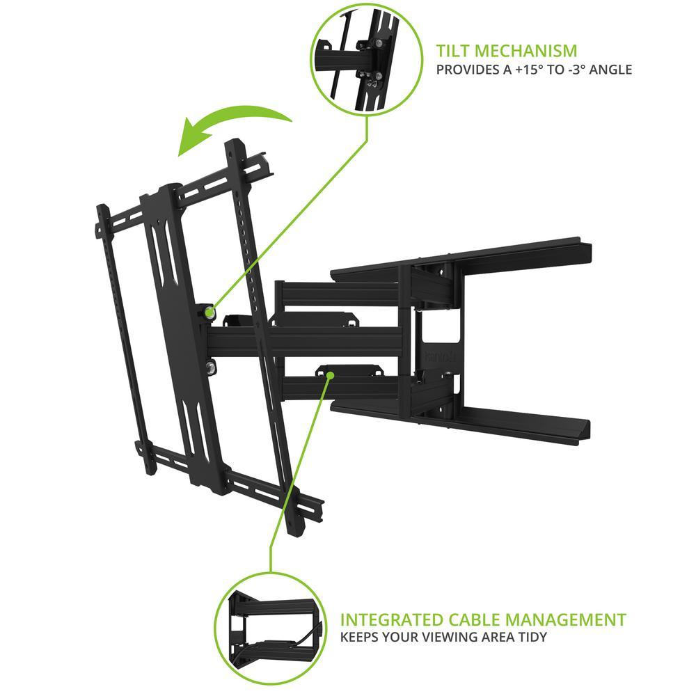Galvanized Outdoor Full Motion TV Wall Mount with 31 in. Extension for 42 in. - 100 in. TVs, - Super Arbor