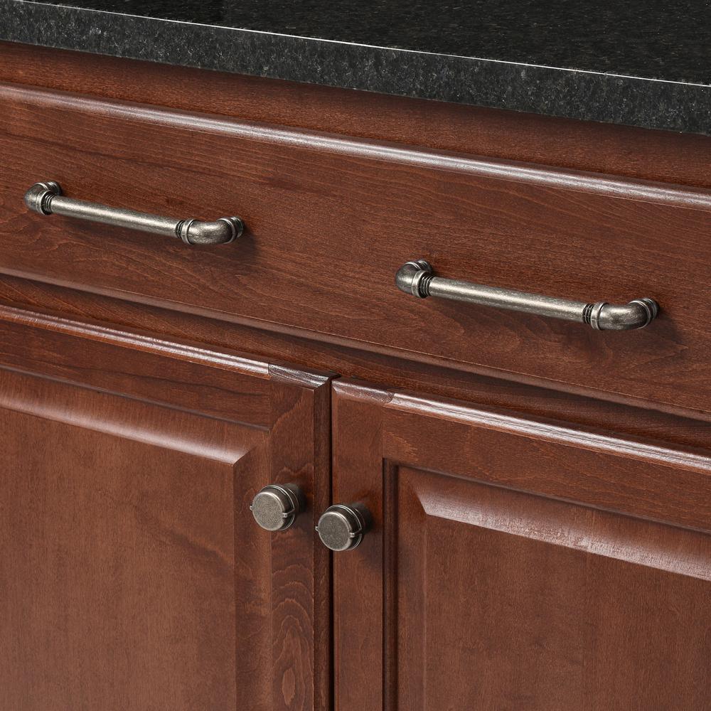 1-1/4 in. Pipeline Black Nickel Vibed Cabinet Knob - Super Arbor